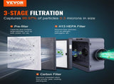 Air Scrubber with 3-Stage Filtration, Stackable Negative Air Machine 550 CFM, Air Cleaner with V952-KQXDQJ3550CFMCXVVV3