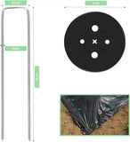 Weed Foil Spikes U-shaped Ground Pegs Garden Artificial Grass Ground Pegs, Tent, Heavy Metal V1189-HB001ZSSA00051