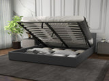 Milano Capri Luxury Gas Lift Bed With Headboard - Grey No.28 - King ABM-10001608