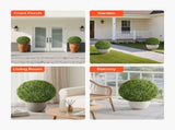 Artificial Topiary Ball, 584mm Faux Boxwood Plant Balls, Fake Silk Tree Look Real, Easy Assembly for V952-RGZWXJQ23YC09HHQK001V0