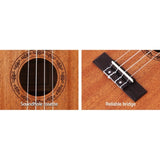 Alpha 26" Ukulele Natural Mahogany Tenor Beginner Gift w/ Carry Bag UKULE-D-26-NAT