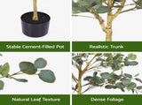 Artiss 150cm Artificial Eucalyptus Tree with Realistic Textured Leaves for Indoor Home Office Decor AP-TREE-EUCALY-150