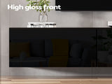 Artiss TV Unit & Coffee Table Set Storage Cabinet Black FURNI-TV-COF01-BK