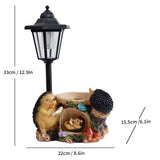 Resin Hummingbird Solar Lamp Outdoor Garden Sculpture Couple Hummingbird - Multi-color - Size 10 V1347-118-12811-MLT-10