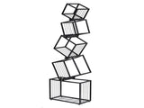Artiss 5-Tier Bookshelf Metal Geometric Display Shelf Storage Organizer Black FUR-AA-DSHELF-5T-BK