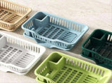 Dish Drying Rack-Dish Rack with Auto-Drain Organizer Rack Dish Rack and Drainaboard Set for Kitchen V1369-AZ3-W-19038