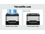 Devanti 20kg 3 in 1 Ice Maker Machine Cold and Hot Water Dispenser 3L Silver IM-ZB20WD-BK-SS