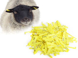 100Pcs Sheep Ear Tag Double Folded Yellow Integrated Number Animal Identification Card V1294-YM0718-3111200303711