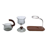 Teapot Set Water Separation Infuser Fairness Cup Tea Brewing Kit High Borosilicate Glass Solid Wood V1294-YM0901-3118260015611