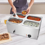 VEVOR Commercial Electric Food Warmer 4-Pan Countertop Buffet 15L Bain Marie V952-SYSPBWQPTK41MK1TQV3