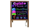 Vintage Neon LED Message Writing Board Stand Pavement Sign Illuminated Erasable V767-ZJJ93-S