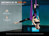 Aerial Silk & Yoga Swing, 8 m Length, Aerial Yoga Hammock Kit with 100gsm Nylon Fabric, Full Rigging V952-DCK822X28MSZR9A6KV0