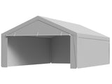 Carport Replacement Canopy, 6x 3.6 m Potable Garage Tent Top Tarp with Sidewalls, UV-Resistant & V952-CKPB12X20FTHX72QR001V0