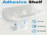 4-Pack Acrylic Adhesive Wall Shelf for Bathroom, Kitchen & Vanity Storage No Drill, Waterproof V1107-CS-YKLYSZWJ4