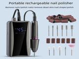 Portable Rechargeable Electric Nail Drill with LCD Display - High-Speed Professional Manicure and V888-ELOSUNG57281