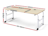 Artiss Mobile Laptop Desk Overbed Table Adjustable Computer Stand Bedside Cart LD-FWS10-2-MA