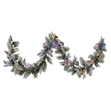 Christabelle 2.7m Christmas Garland Snowy with LED Lights Stamford Spruce Tree Decoration Ornam 112_NATSS274
