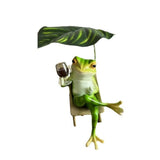 Mini Frog Garden Decor for Outside Miniature Frog Figurines Plant Decorations for Pots, Creative V1369-AZ3-W-10063