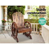 Gardeon Wooden Wagon Chair Outdoor ODF-WAGON-SINGLE-CC