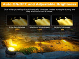 Three Heads Solar Pond Light Underwater Spotlights Waterproof Outdoor Decorative Lamp Submarine V1294-YM0901-L6868
