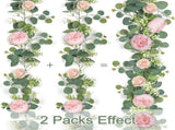 2 Pack 13FT Flower Garland, Artificial Rose Vine Fake Flower Garland Silk Rose Peony Hanging Vine V1258-DP02-WO-519