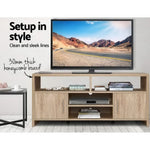 Artiss TV Cabinet Entertainment Unit 140cm Oak Ken FURNI-N-TV02-NT-AB