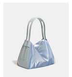 Blue Luminous Silver Nylon Underarm Shoulder Bag - Convertible Crossbody Hobo with Pouch V888-ELOSUNG23674
