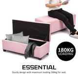 Storage Ottoman Stool 102cm Fabric PINK V274-FT-GQ003-PK