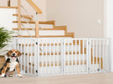 PaWz Wooden Pet Gate Dog Fence Safety White 800x 3MM PT1060-4XL-WH