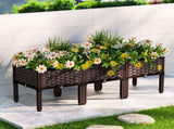 Green Fingers Garden Bed 120x40x36cm PP Planter Box Raised Container Growing Herb GARDEN-PP-120
