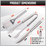 18Pcs BBQ Tool Set Stainless Steel Barbecue Utensil Cooking Grill Outdoor Cook V465-24903