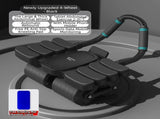 Black 4-Wheel Automatic Rebound Ab Roller with 8 Elbow Support - Core Trainer for Home Abdominal V888-ELOSUNG42117