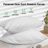 Bamo Cotton Waterproof Pillow Protector, Breathable Pillow Cover, Cooling Pillow Case Protector with V1366-AZ2-W-11166