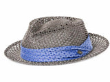 Goorin Brothers Straw Hat Light Sturdy Vented Trilby Sun Summer Fedora - Grey V563-GOORIN-600-9538-GRY-M