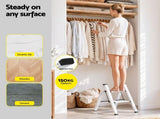 Giantz 2 Step Ladder Multi-Purpose Folding Aluminium Light Weight Platform LD-H-ALU-S1-2STEP