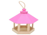 Wooden Bird Feeder Hanging Hexagonal House Shape Pet Bird Feeder Garden Decoration V1294-YM0901-3111210122411