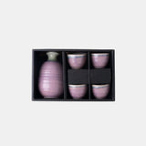 Sake Set for Four 280ml Lilac Glaze V637-C1092