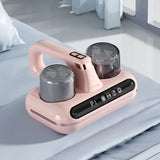 Cordless Mite Vacuum, 10000Pa Strong Suction UV 99.9% Sterilization, Humidity Monitor, Dual-Cup V1385-WU-831-002