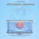 Ultrasonic Fruit Washer and Produce Cleaner Device,Self Spinning Berry Washing Bowl with 2-Tier V1107-122-36822
