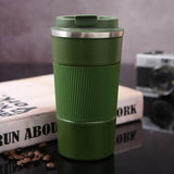Insulated Mug Creative Handheld Car Mug Travel Coffee Cups Insulated Mug Thermal Tumbler to Go with V1192-AZ-W-30995