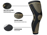 Compression Leg Sleeves - Knee & Calf Support for Running, Arthritis, Joint Pain Relief - Infused V1370-AZ4-17589