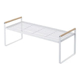 Storage Shelf Organizer Kitchen Cabinet and Counter Shelf Organizer Wooden Handle Multifunctional V1294-YM0901-H38711L