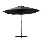 Instahut 4.57m Outdoor Umbrella Beach Pole Garden Tilt Black UMB-POLE-4-TR-BK