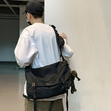 Black Gray Cross Body Bag Travel Bag Trendy Bag Hanging Accessory Durable Bag Spacious Bag V1347-127-GRA-70385