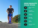 Blue Pogo Stick Kids - Childrens Jumping Jackhammer Exercise Hopper Toy V238-SUPDZ-28304648437840