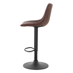 Artiss 2x Bar Stools Vintage Leather Swivel Gas Lift Brown BA-K-0224-BRX2