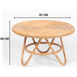 Crocus Rattan Round Coffee Table 80cm - Natural V315-VOD-AZUR-01