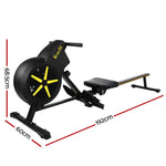 Everfit Rowing Machine Air Rower Exercise Fitness Gym Home Cardio ROWING-CYCLONE-BK