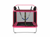Everfit 3-in-1 Kids Rectangle 6FT Trampoline Rebounder with Swing Belt Pink TRAMPO-C-R6-PK
