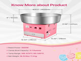 Electric Cotton Candy Machine, 1000W Commercial Candy Floss Maker with 52cm Stainless Steel Bowl, V952-TSDRMHTJFSWGMOD1VV3